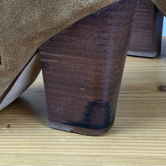 Crown Vintage Tan Suede Heeled Cowgirl Boots - Picture 8 of 16